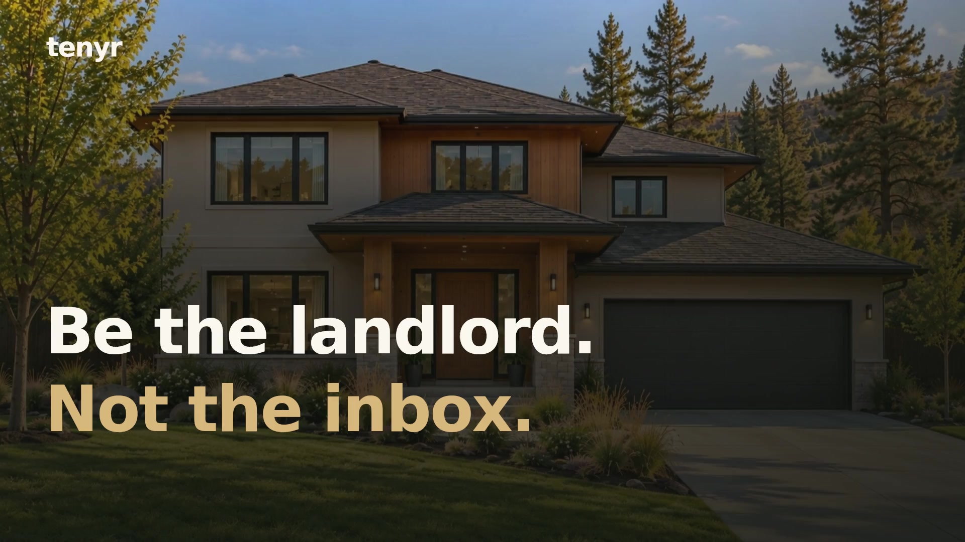 Okanagan rental home in warm afternoon light